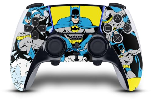 Head Case Designs Offizielle Batman DC Comics Klassisch Logos Und Comicheft Vinyl Haut Gaming Aufkleber Abziehbild Abdeckung kompatibel mit Sony PlayStation 5 PS5 DualSense Edge Controller