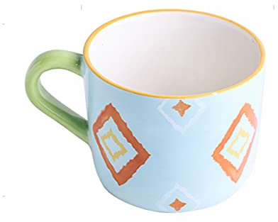 Keramiktasse mit Deckel, Keramik-Kaffeetasse, Teetasse, dekorative Tasse, Kunsthandwerkseinrichtung, Tasse for Tee, Kaffee, Müsli, Kakao, heiße Schokolade, Milch, 1 Stück, B (Farbe: B)(C)