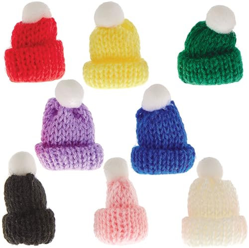 Baker Ross FN325 Mini-Bommelhüte zum Basteln - 15er-Pack, Weihnachtsbasteleien, Puppenhüte