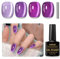 INPING Smalto Semipermanente Unghie Magnetico, 4 Colori Viola Jelly Cristalli Cat Eye Smalto Unghie, Smalti Semipermanenti per Unghie con Magnete, Gel Unghie Soak Off UV/LED DIY Nail Art Set, 8 ML
