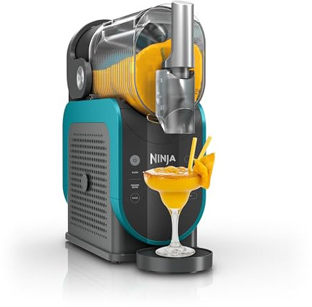Ninja FS299 Professional Maker with RapidChill Technology, 88 oz Drink & Slushie Machine, 2 Preset Programs, Frozen Margaritas, and More, Premium Accents, Teal, Plastic