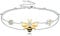 DAYLINLOVE Biene Armband 925 Sterling Silber Doppelschichtkette Biene Schmuck Geschenke für Frauen