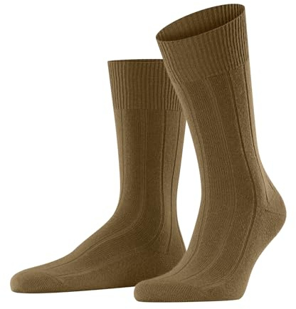 FALKE Men's Lhasa Rib M So Wool Cashmere Plain 1 Pair Socks, Yellow Old Brass 1220, 5.5-8