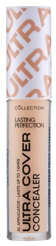Collection Cosmetics Lasting Perfection Ultra Cover Concealer, Up to 16hr Wear, XL Applicator, Biscuit Warm, 5.5ml