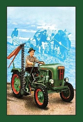 Retro Blechschild 20x30 cm HOLDER B 10 Diesel Traktor Schlepper Bulldog Trecker Oldtimer Garage Landwirt Sammler Geschenk
