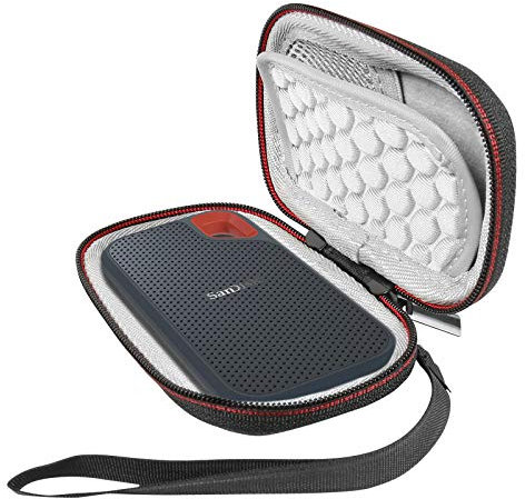 AONKE Hard Travel Case for SanDisk Extreme Portable External SSD 250GB 500GB 1TB 2TB 4TB USB-C (E61) (Black)