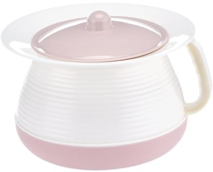 Sharplace Spuckkammereimer Urinal Nacht Urines Krug Bettpfanne mit Deckelgriff Chamber Pot Hosehold Spucke für ältere Kinderheimgebrauch, Rot