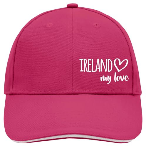 Huuraa Unisex Kappe Ireland My Love Geschenk Pink/White Ireland Mitbringsel