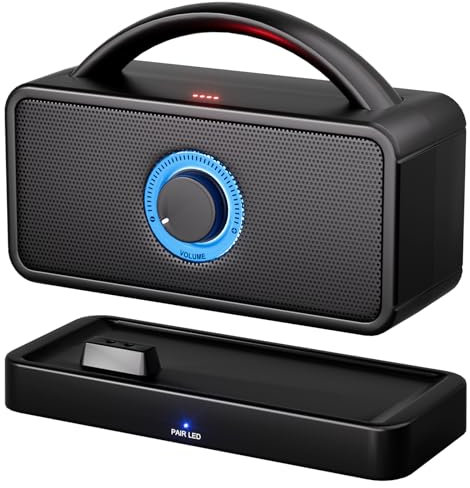 SavvyBloom Wireless TV Speakers for Hearing Impaired Elderly Seniors, 5.8G Wireless Portable TV Speakers for Hard of Hearing, No More Struggling for Volume, No WiFi or Bluetooth, No Sound Lag