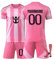Generisch Miami Personalisiert Fußball Trikot mit Eigenem Namen Nummern für Kinder/Erwachsener, Hause/Auswärts Fussball Trikot Shorts Socken Sets Trainingsanzug Jungen Herren