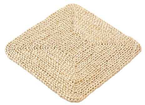 mophrati Cojín de Asiento Tejido, Forma Cuadrada, Almohadilla de Tatami de futón de Paja, Cojines para el hogar, Alfombrilla de Estilo japonés para meditación, Maíz capa/45 * 45