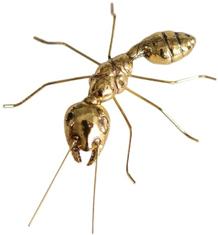 BAZEITFLOW Metall Ameisen Skulptur Ant Form Ornament Vintage Tischdekoration Garten Deko Indoor Outdoor Legierung Figur Handgefertigt Stilvoll Elegant