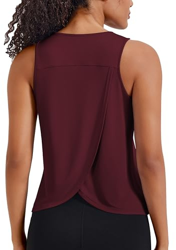 PINSPARK Damen Sport Tank Top Racerback Sporttop Ärmellos Yoga Laufshirt | Yoga Oberteile Open Back Laufshirt Fitness Tops Gym Leicht,Atmungsaktiv Ideal für Yoga,Laufen,Sommer