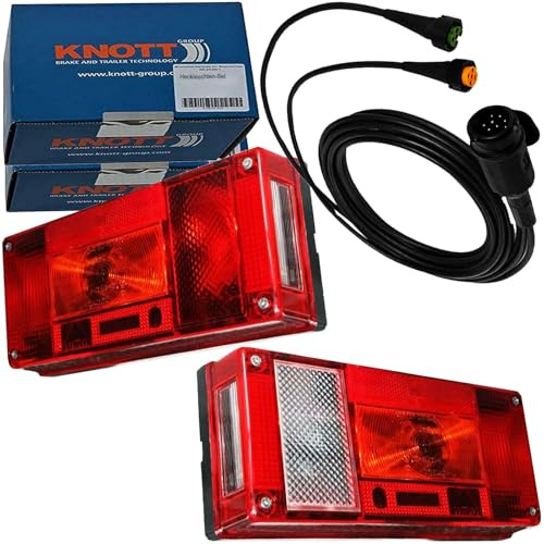 2x Knott Heckleuchte Midipoint 1 Rückleuchte Rücklicht Rfs+NSL + 7m Kabel 1