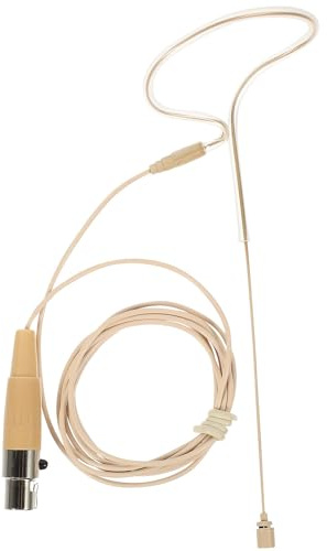 Microfono ad Archetto Auricolare Singolo 4 Pin Xlr per Amplificazione Voce | Compatibile Bodypack e Altoparlanti Portatili, per Oratori e Case di Culto, Spugna e Metallo