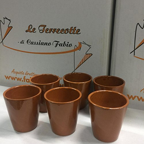 Gobelets en terre cuite lustré Set 6 pièces