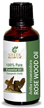 Rose Wood Oil -(Aniba Rosaeodora)- Essential Oil 100% Pure Natural Undiluted Uncut Therapeutic Grade Oil 1.69 Fl.OZ