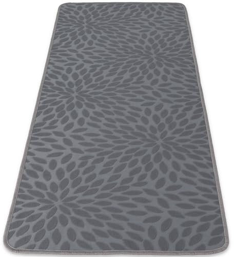 Casatessile Ariel -Tappeto Cucina Made in Italy, Antiscivolo, Lavabile - Passatoia Cucina - Larghezza 50 cm, Lunghezza 80 cm - Grigio