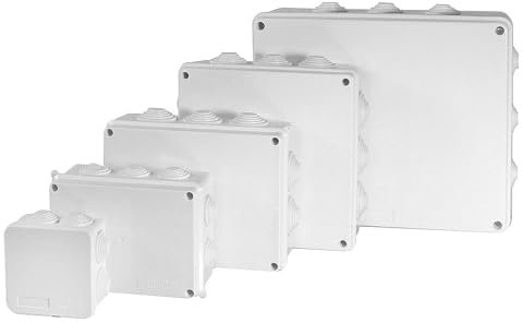 Onpira® Aufputz Abzweigdose, Verteilerdose in 10 Größen zum auswählen Wasserdichtes IP65 Abzweigkasten ABS Elektrisches Anschlusskästen DIY Kunststoff Fall Verdrahtungs Verteilerkasten (150x110x70mm)
