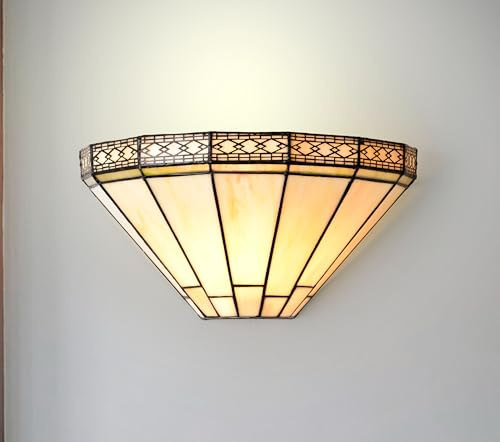 Home Supplies Tiffany Wall Lights for Living Room, Wall Lamps Stained Glass Contemporary Wall Lights for Bedrooms and Lounge | 7x13 Inches (HxW)