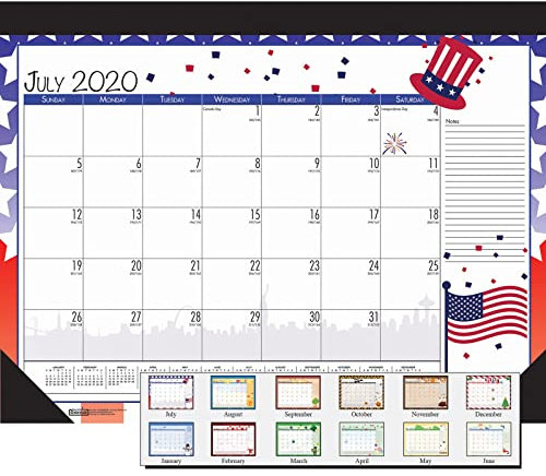 House of Doolittle 2020–2021 Monatliche saisonale Schreibtischunterlage Kalender, akademisch, 55,9 x 43,2 cm, Juli – Juni (HOD1395–21)