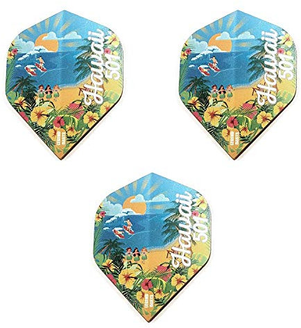 Legend Darts Wayne Mardle Hawaii 501 Standard-Flights, 100 Mikrometer, 3 Sets - 9 Flights