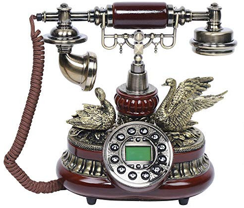 kangten Retro Festnetztelefon Vintage FSK/DTMF Haustelefon Schnurgebundenes Antik Telefon für das Hotelbüro Hause