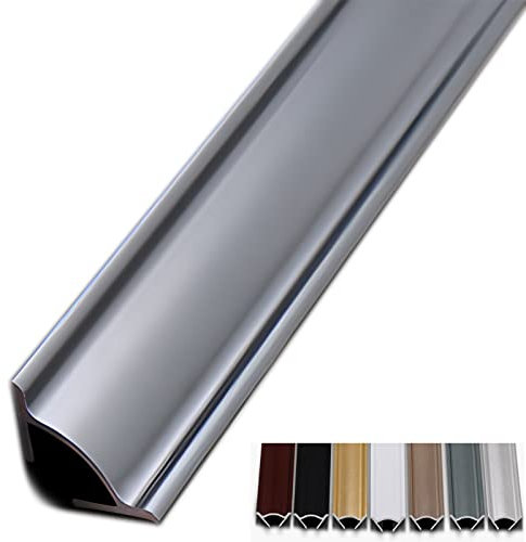 Kabelkanal Kabelschlauch Kabelmanagement Kabelabdeckung aus grauem Aluminium für Wandecke/Decke, Lange, moderne, wiederverwendbare, selbstklebende, dekorative Laufbahn Kabelschutz, benutzerdefinierte