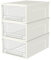 Cetomo 5L*3 Schubladenschrank, Schubladencontainer, 3 Schubladen mit 5 L, durchsichtige Schubladen, Büro, Wohnzimmer, Klar