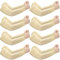 Janmercy 8 Paar dünne Schutzärmel für ältere Menschen, Prellungen, Abrieb, schützende Armstulpen, Beige, Medium