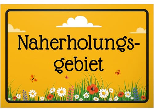 DankeDir! Naherholungsgebiet - Schild 30 x 20 cm - lustiger Spruch Türschild Wanddeko Geburtstagsgeschenk Spruchschild - Kollegen Freunde Party Geschenkidee Partydeko Geschenk Deko