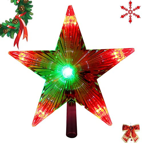 Bexdug Stern für Weihnachtsbaum | LED Christbaumspitze Stern batteriebetrieben - Plug-in-Weihnachtsbaumschmuck für Innendekoration, Weihnachtsbaumschmuck