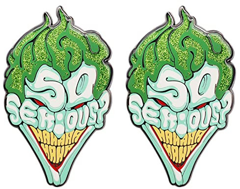 2 piezas de emblema de póquer Joker Serious Emblema 3D Coche Joker Tarjetas de póquer Calcomanías para Gorras Vehículo Auto Tuning Emblema (Verde Claro)