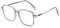 KOOSUFA Quadratische Blaulichtfilter Brille Brillengestelle Mode Computerbrille Damen Herren Ultra Leicht Metallbügel Brillenfassung Gaming Brille ohne Stärke Durchsichtig Grau