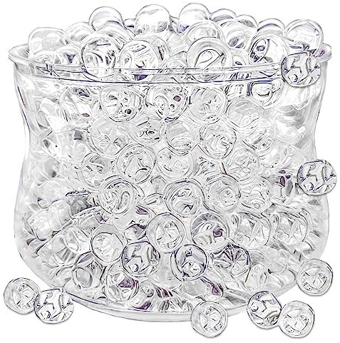 Clear Water Beads 10000 Pcs Clear Water Gel Jelly Beads Vase Filler Beads,Vase Fillers for Floating Pearls for Floating Candle Making,Wedding Centerpiece,Festive Floral Decoration Flower Arrangement