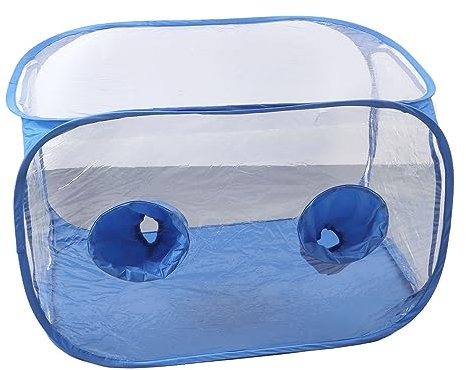 Cryfokt Cappa per Fumi di Micologia per Funghi Still Air Box, 2 Porte per Braccio in PVC Borsa per Funghi Stazione di Propagazione delle Piante Cappa a Flusso Laminare per Serra Grow Box
