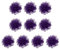 PATIKIL 2.8 Mousseline Soie Fleurs, 10 pcs Maille Tissu Fleurs Couture Tissu Appliques Bandeau Embellissements pour DIY Artisanat Mariage décoratif, Violet