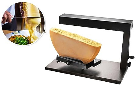 hzexun Käseschmelzer Raclette Ofen Schweizer Raclette-Gerät 750W Raclettegrill Nacho-Käse-Spender Winkel einstellbar Schnelles Erhitzen
