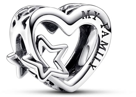 Amuefer Love Heart Charms pour Bracelets et Colliers, Argent Sterling Charme Saint Valentin Noël Anniversaire Bijoux Cadeaux pour Femme Fille Maman Épouse Amis