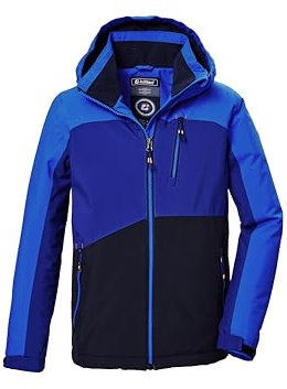 killtec Jungen Funktionsjacke mit Kapuze und Schneefang KOW 370 BYS JCKT, neon blue, 152, 42164-000