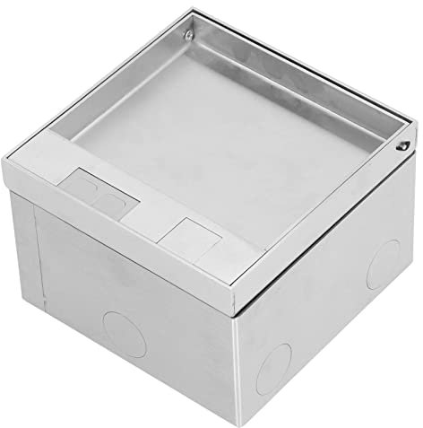 Floor Power Socket, Embedded Socket Box, Stainless Steel Double Power Sockets, Waterproof Desktop Floor Socket with Two Power Sockets, AC250V 4000W