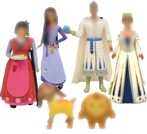 Figuren Modell Tortendeko,Doyomtoy Mini Figuren Set, Cake Topper,Kingdom Kuchendekoration für Mädchen Geburtstags Dekoration Kuchenaufsätze Kinder Party Dekoration,6 Stück
