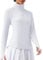 IECCP Women's Polo Shirts Long Sleeve UPF 50+ Sun Protection Tennis Golf Workout Tops Sport Half Zipper with Thumbholes and Pockets White S