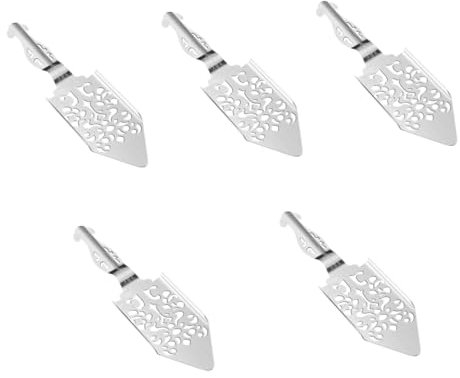 Alipis 5pcs Absinthe Spoon Absinthe Filter Absinthe Accessories Sugar Cubes Strainer Multi-Function Wormwood Spoon Glass Spoon Bar Supply Absinthe Fountain Hollow Out Filter Spoon Shaker