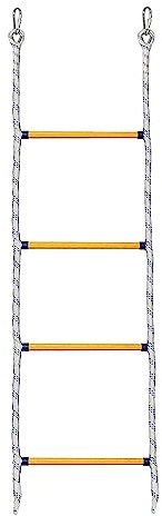 Dranng 4 Step Boat Rope Ladder, Nylon Rope Boat Ladder Portable For Adults, Lightweight Foldable Stainless Steel Climbing Ladder With 2 Hooks For Kayak, Inflatable Boat, Canoeing