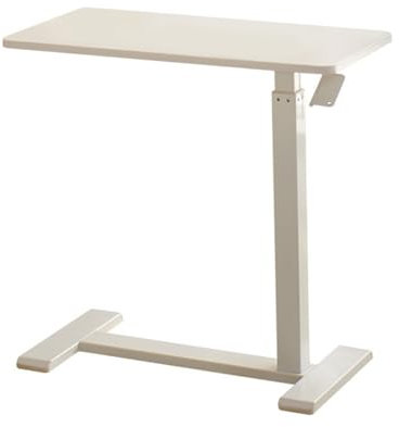Wxnnx C-Typ Verstellbarer Beistelltisch, Höhenverstellbarer C-Tisch mit Rädern und Ablagefächern, Sofatisch, der unter den Sofa gleitet, Geeignet für Sofas und Wohnlandschaften (weiß)