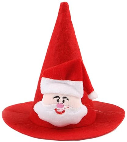 szaluyk Weihnachtsmütze für Hunde, Weihnachtsmütze, Nikolausmütze, Foto-Requisiten, Cosplay-Kostüm-Zubehör, Spitzhut, Katzenhut für kleine, mittelgroße und große Katzen und Hunde