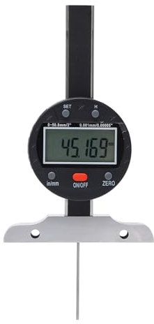 Elektronischer Tiefenmesser, Hohe Genauigkeit, Digitaler Tiefenmesser, Anzeige Mm in Einheiten, USB-Tiefenmesser für Dünne Stäbe, Bereich 0–50,8 Mm