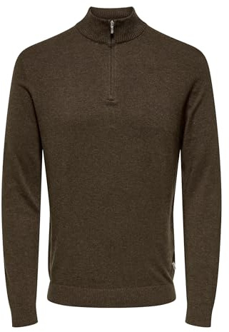 Only & Sons Herren Onsloui Reg 12 Mel Half Zip Knit Noos Onsloui Reg 12 Mel Half Zip Knit Noos (1er Pack)