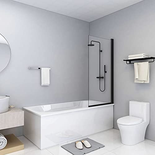 NQJIBUE Casa Giardino, Box Doccia ESG 68x130 cm Nero
